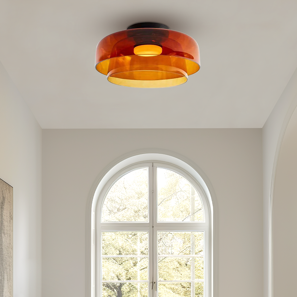 Creative Glass Ceiling Light Multi-Layer Pendant Lampshade