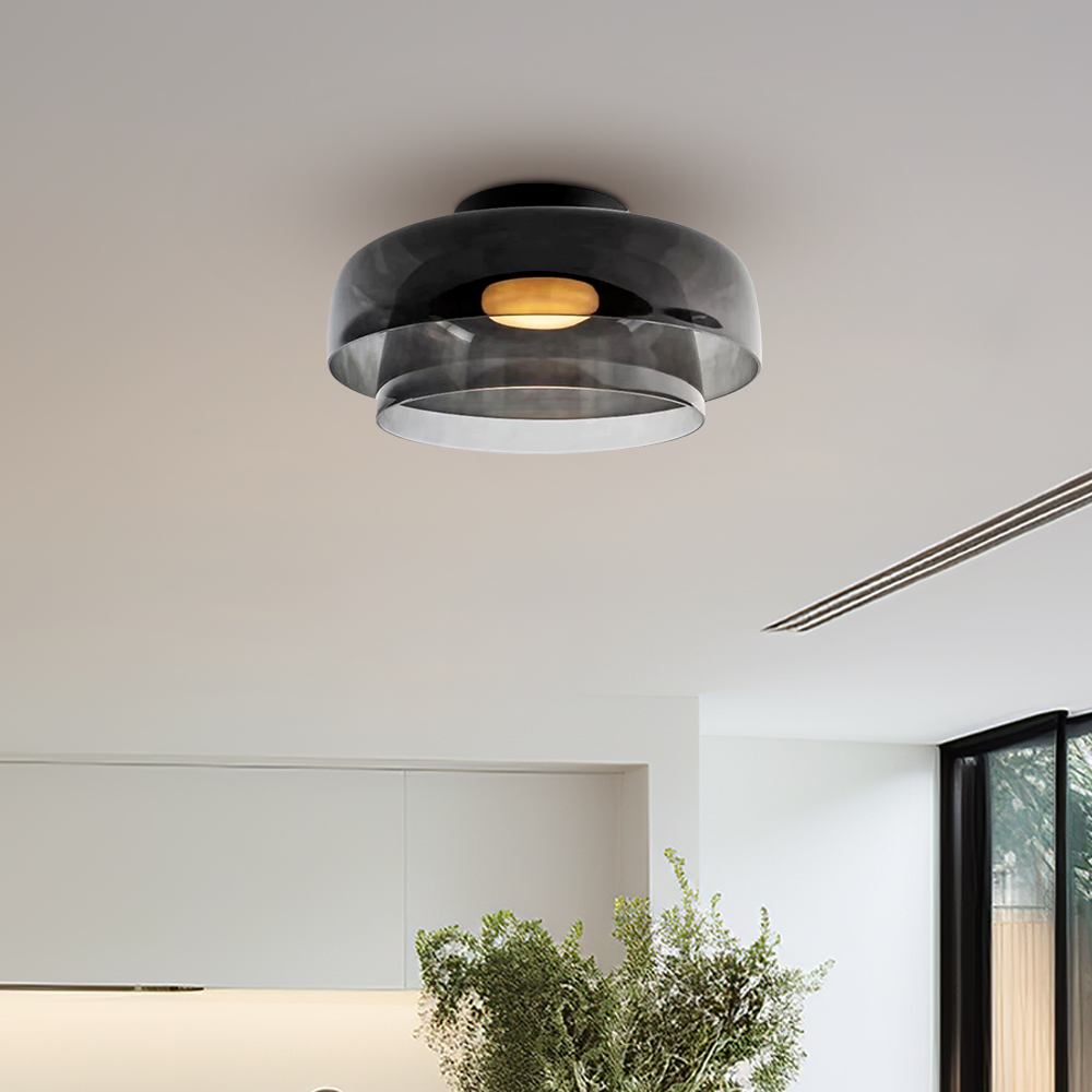 Creative Glass Ceiling Light Multi-Layer Pendant Lampshade
