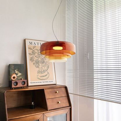 Large Triple Layer Glass Pendant Lights