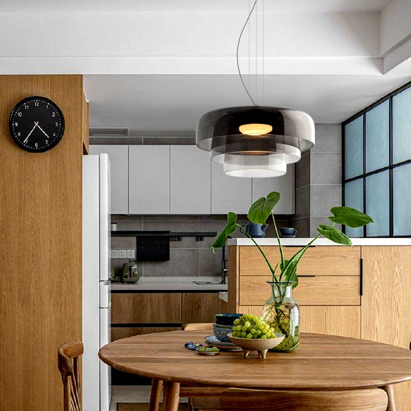 Large Triple Layer Glass Pendant Lights