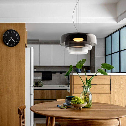 Large Triple Layer Glass Pendant Lights