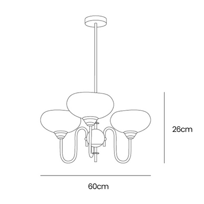 Bubble Creamy Glass Chandelier