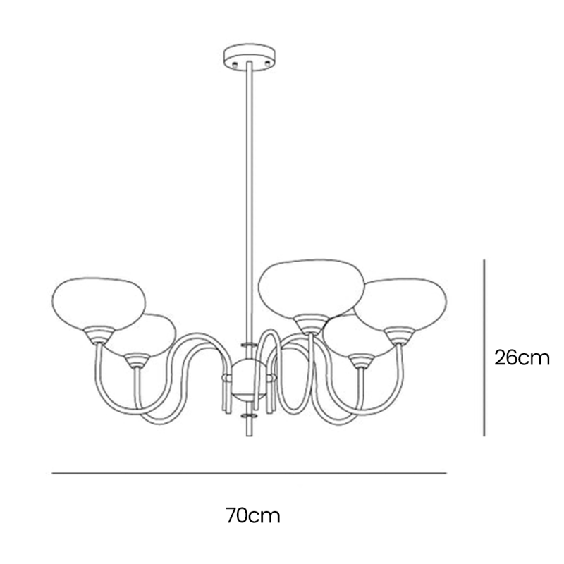 Bubble Creamy Glass Chandelier