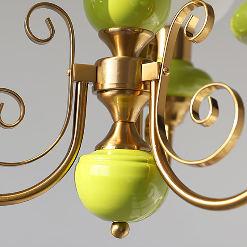 Modern Creative Art Green Chandelier