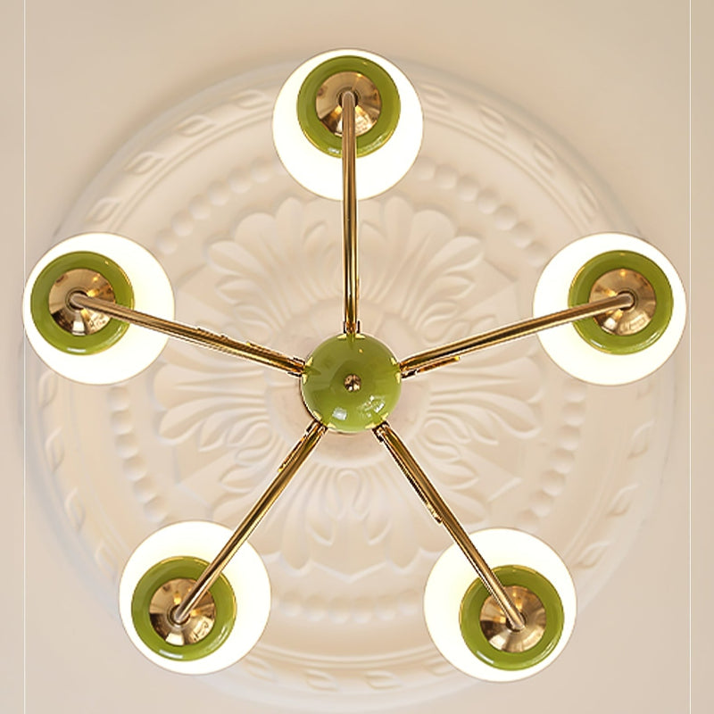 Modern Creative Art Green Chandelier