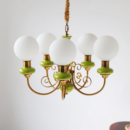 Modern Creative Art Green Chandelier