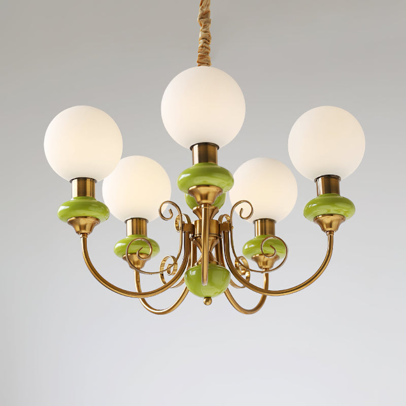 Modern Creative Art Green Chandelier