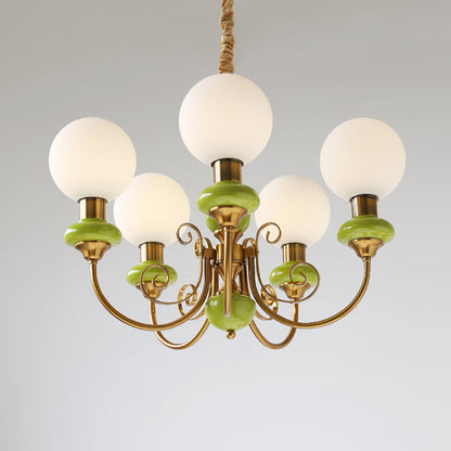 Modern Creative Art Green Chandelier