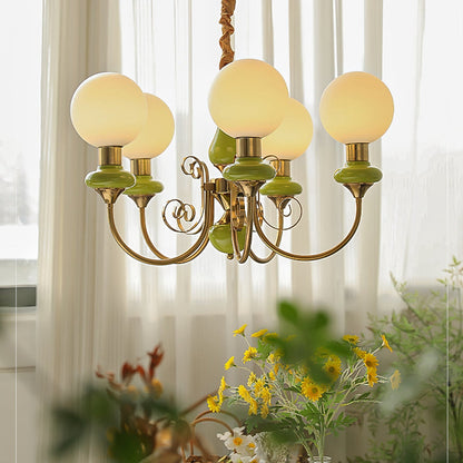 Modern Creative Art Green Chandelier