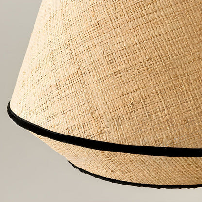 Black Geometric Fabric Pendant Light