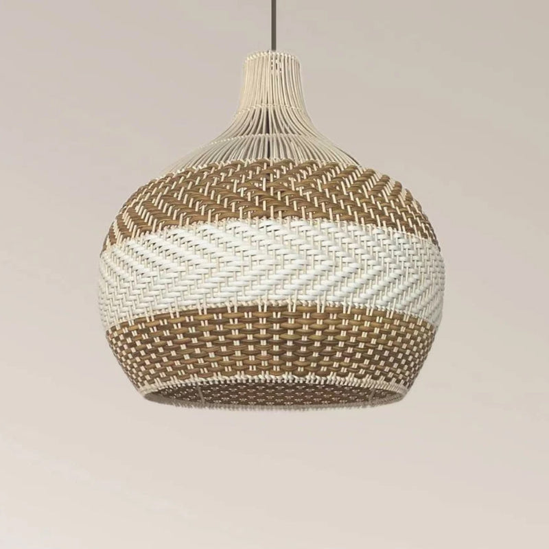 White Rattan Pendant Light Interior Decor