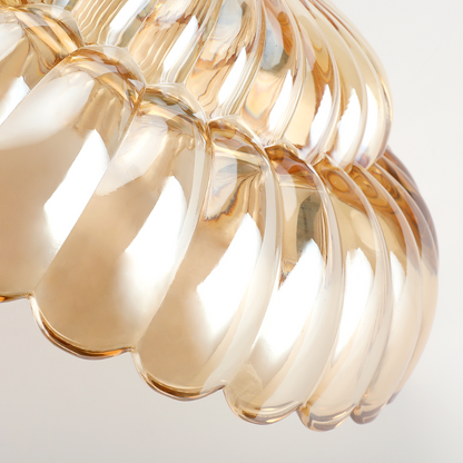 Modern Glass Semi-Flush Mount Ceiling Light - Umbrella Shape Decor