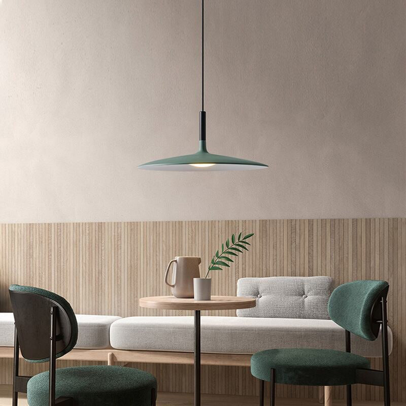 Industrial Simple Graceful Flying Saucer Pendant Light