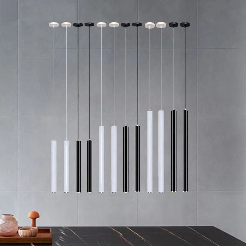 Nordic Long Tube Length Adjustable Home Dining Room Pendant Lights