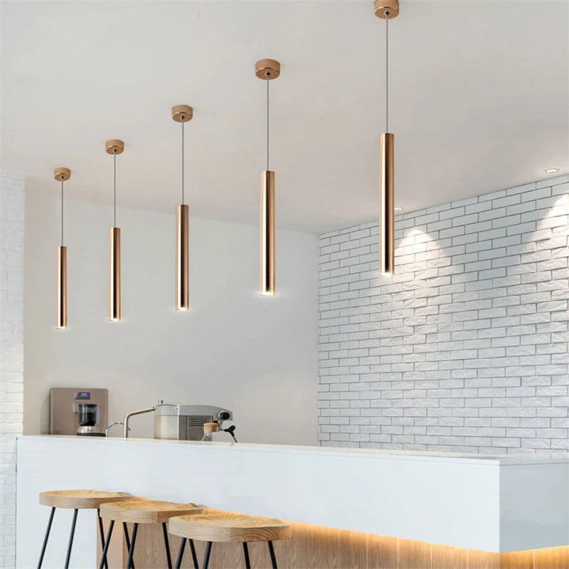 Nordic Long Tube Length Adjustable Home Dining Room Pendant Lights