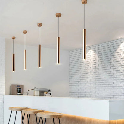 Nordic Long Tube Length Adjustable Home Dining Room Pendant Lights