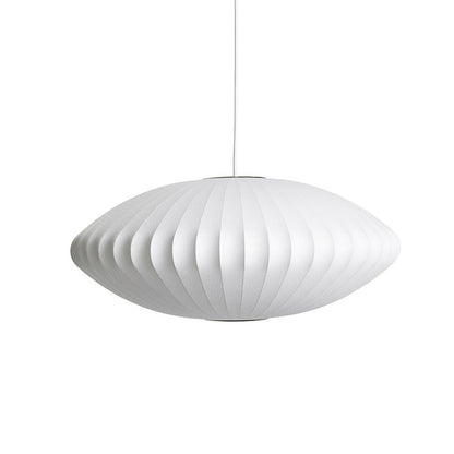 Mid-Century Modern Silk Bubble Pendant Light - Saucer Shape