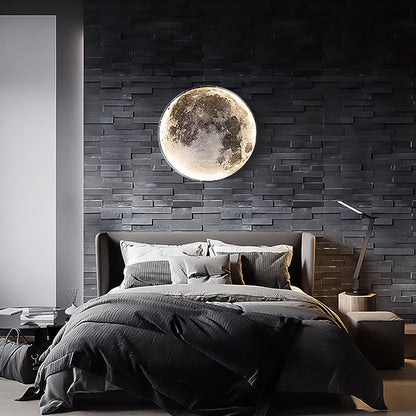 Moon Wall Lamp Modern Light Trichromatic Light Adjustable Creative Corridor Mural Lamp