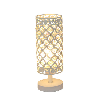 Crystal Table Lamps Silver Bedside Nightstand Lamp Desk Lamp for Living Room