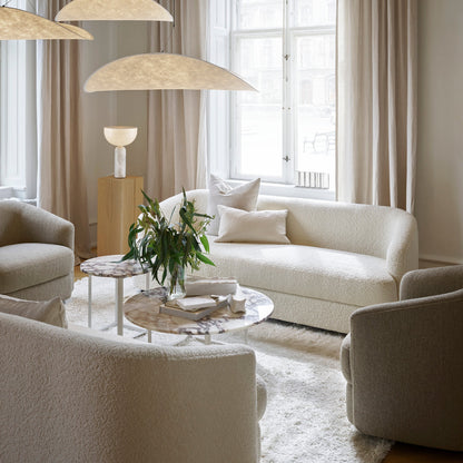 Modern Wavy Fiber Pendant Light - Wabi-Sabi Linear Hanging Lamp