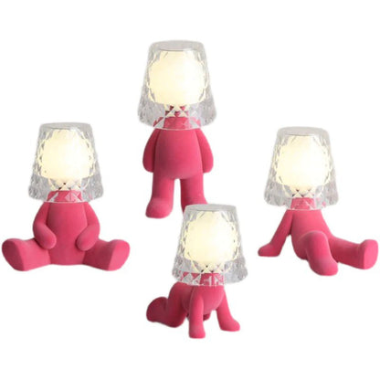 Nordic Chrome Little Golden Man Table Lamp Children's Room Night Lights