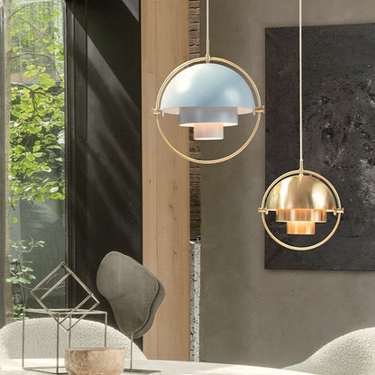 Nordic bedroom bedside creative metal single-head chandelier