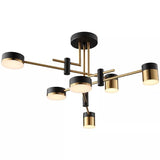 Load image into Gallery viewer, Industrial Nordic Style 4/6/8 Heads Hanging Ceiling Light Gold Black Metal Iron Chandelier For Home Living Room Decoration