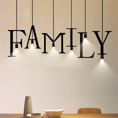 Loft Style English Letters DIY Portfolio Iron Droplight Industrial Vintage LED Pendant Light Fixtures Hanging Lamp Lighting