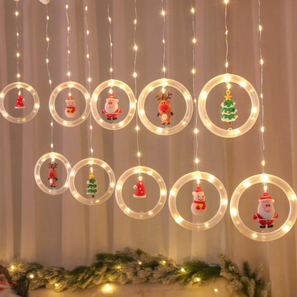 3D Curtain LED Christmas String Lights Fairy Light with 8 Flashing Modes