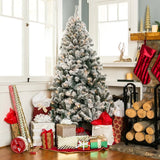Load image into Gallery viewer, Pre-Lit Snow Flocked Artificial Christmas with Clear/White Lights