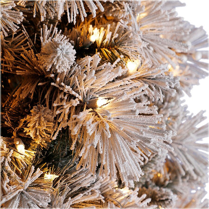 Pre-Lit Snow Flocked Artificial Christmas with Clear/White Lights