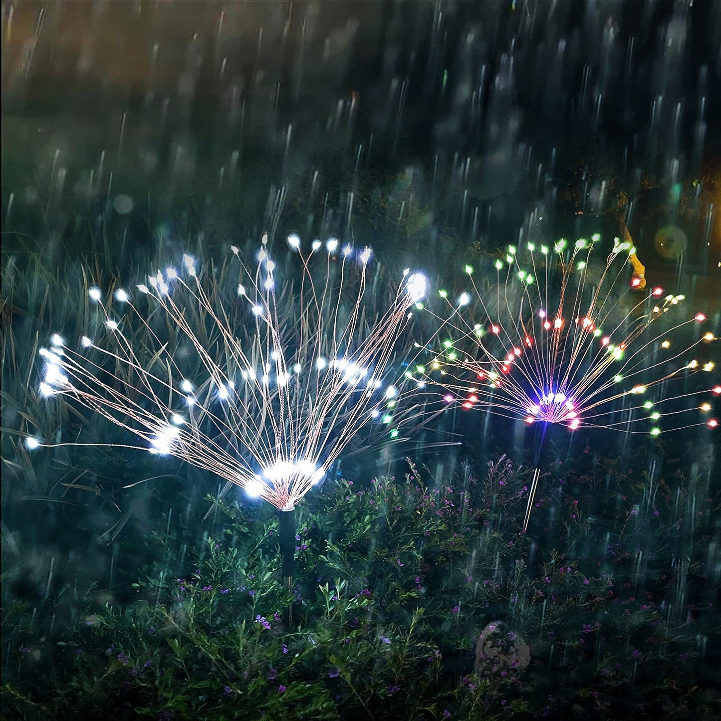 2 Modes 150 LED Solar Powered Firework Light Waterproof DIY Outdoor Decoration