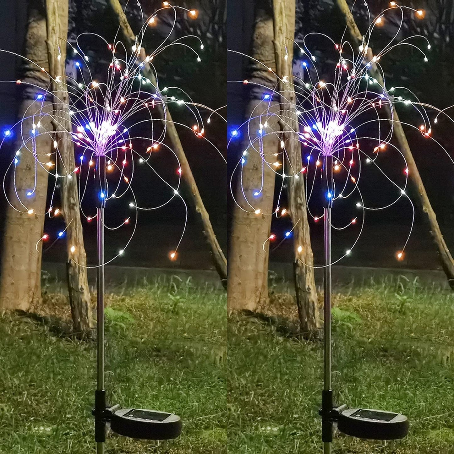 2 Modes 150 LED Solar Powered Firework Light Waterproof DIY Outdoor Decoration