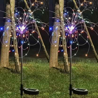 2 Modes 150 LED Solar Powered Firework Light Waterproof DIY Outdoor Decoration