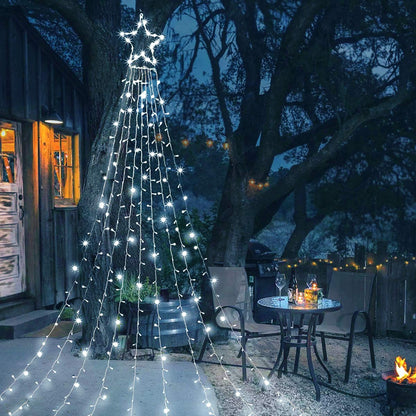 Outdoor Christmas  Waterproof 350 LED Star Lights Tree Decorations