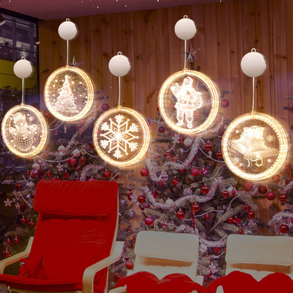 3D Christmas LED Hanging Lights Festive Lights and Star Lights-[Modern pendant lighting for bedroom and living space]-Demolights UK