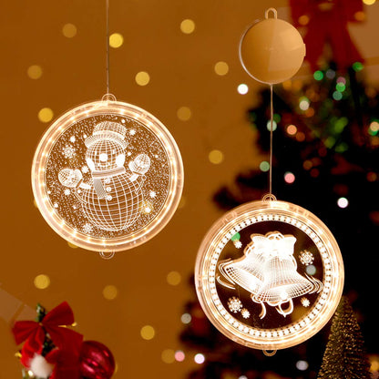 3D Christmas LED Hanging Lights Festive Lights and Star Lights