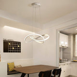 Load image into Gallery viewer, Modern Minimalist Dimmable Acrylic White Chandelier for Bedroom Living Room