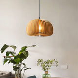 Load image into Gallery viewer, Farmhouse Chandelier Wooden Pumpkin Lamp Rustic Small Pendant Light