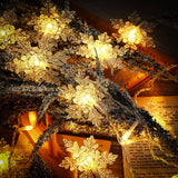 Load image into Gallery viewer, LED Snowflake Curtain String Lights Plug-in Curtain Lights with 8 Modes Decoration
