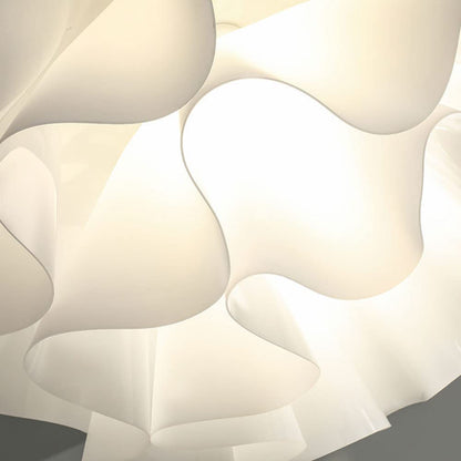 Modern White Wavy Layered Pendant Light - Scalloped Cloud Lamp