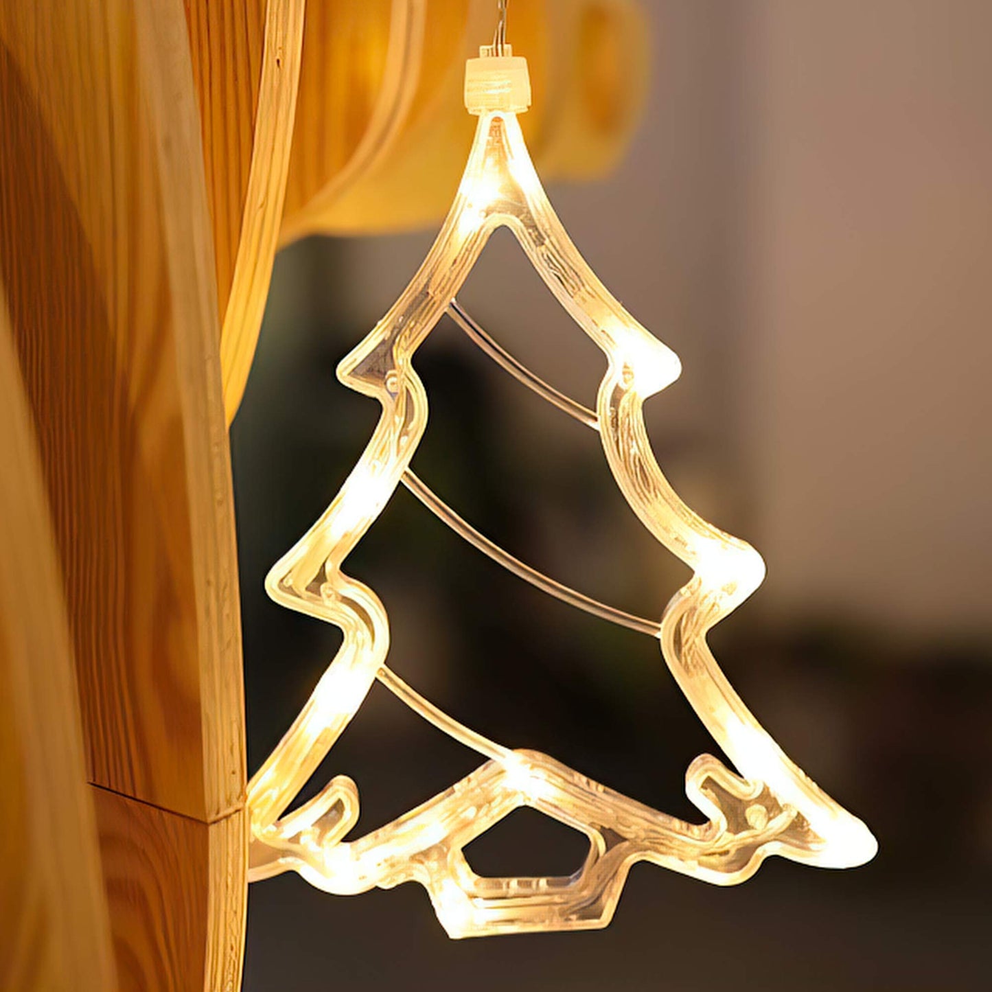 3D Christmas Decoration Window Hanging Lights with Suction Cup
