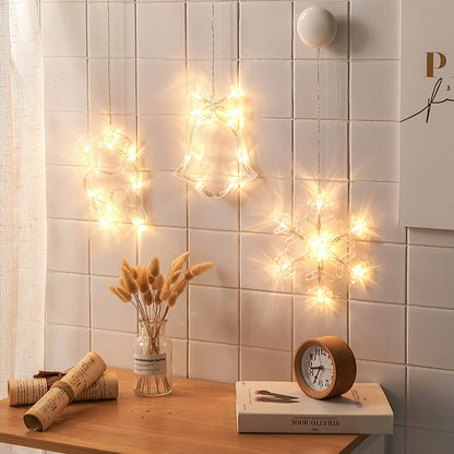 3D Christmas Decoration Window Hanging Lights with Suction Cup