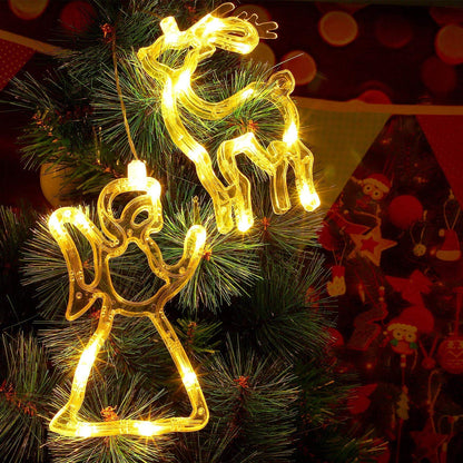 3D Christmas Decoration Window Hanging Lights with Suction Cup