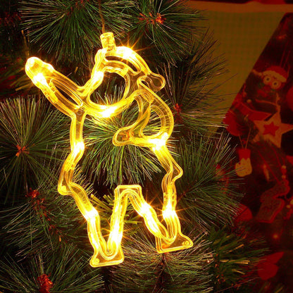 3D Christmas Decoration Window Hanging Lights with Suction Cup