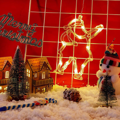 3D Christmas Decoration Window Hanging Lights with Suction Cup