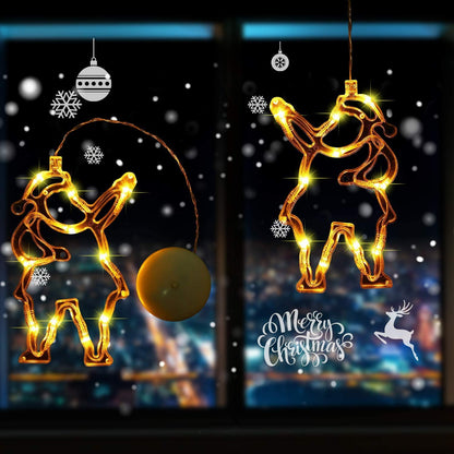 3D Christmas Decoration Window Hanging Lights with Suction Cup