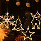 Load image into Gallery viewer, 3D Christmas Decoration Window Hanging Lights with Suction Cup