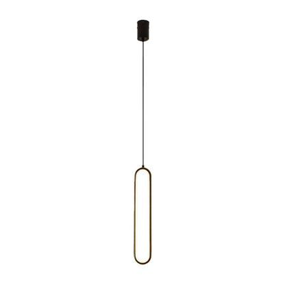 Oval Pendant Light Contemporary Style Metal Single Light Hanging Lamp