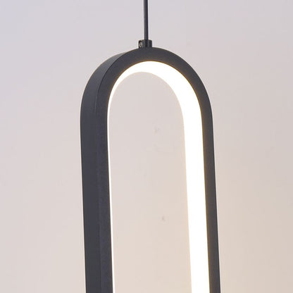 Oval Pendant Light Contemporary Style Metal Single Light Hanging Lamp